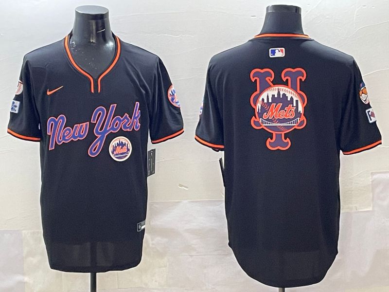 Men New York Mets Blank Black Throwback 2025 Nike MLB Jersey style 5076->new york mets->MLB Jersey
